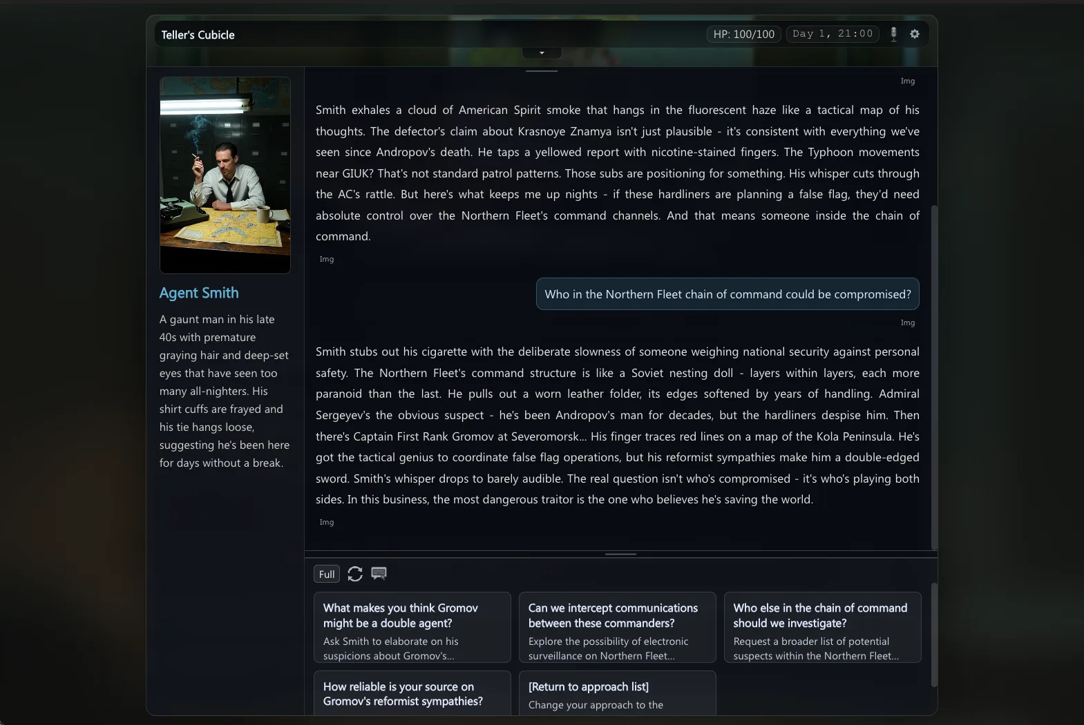 Synthasia dialogue screen